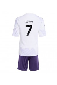 Fotbalové Dres Manchester United Mason Mount #7 Dětské Venkovní Oblečení 2025-26 Krátký Rukáv (+ trenýrky)